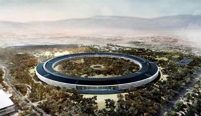 Trụ sở của Apple đang hoàn thiện phần xây thô
