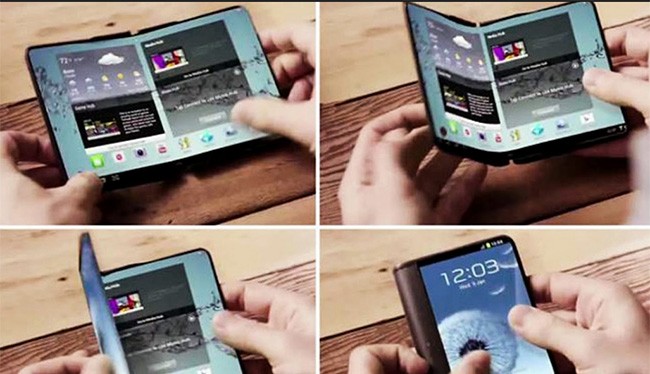 Điện thoại dẻo của Samsung sắp được công bố? (ảnh: YouTube)