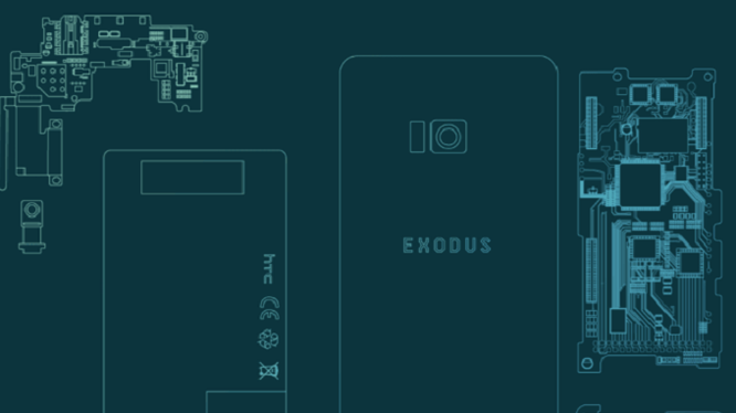 Điện thoại Exodus của HTC được thiết kế dành riêng cho giới mua bán tiền ảo (ảnh: Phone Arena)