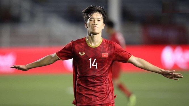Hoàng Đức là cầu thủ được Sofascore chấm điểm cao nhất trong 2 trận đấu vòng loại thứ 3 World Cup 2022 của đội tuyển Việt Nam. Ảnh Viettel