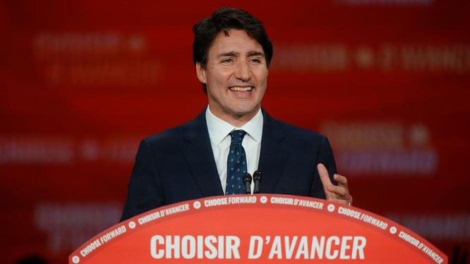 Thủ tướng Justin Trudeau tái đắc cử nhiệm kỳ thứ 2 (Ảnh: Reuters)