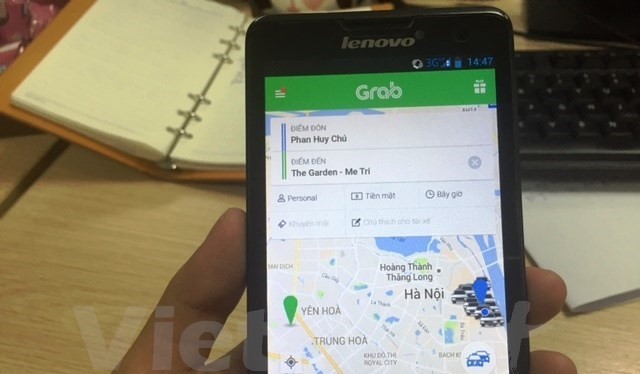 Grab tích hợp thêm tính năng nhắn tin trên ứng dụng phần mềm đặt xe.