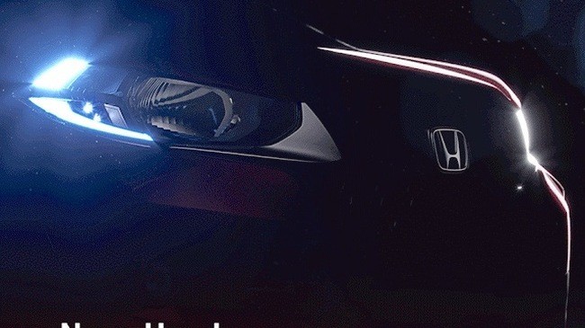 Hình ảnh mới cho thấy mẫu SUV đô thị Honda WR-V được trang bị đèn pha hình thang và dải đèn LED định vị ban ngày hình chữ L.