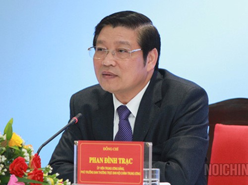 Ông Phan Đình Trạc được Bộ Chính trị phân công làm Trưởng Ban Nội chính Trung ương - Ảnh: Ban Nội chính Trung ương