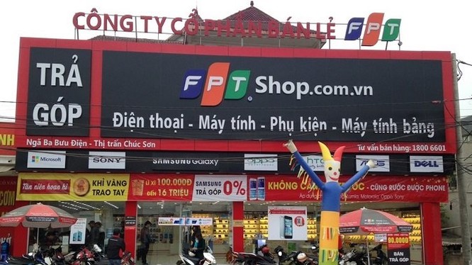 Cửa hàng FPT Shop Xóm Nội vừa mới được khai trương vào đầu năm tại Hà Nội Ảnh: FPT Shop