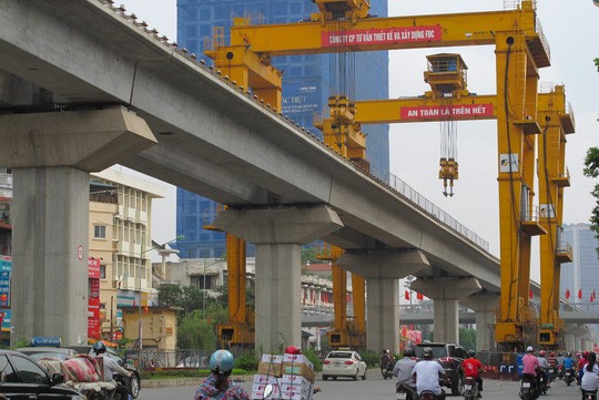 Dự án Đường sắt Cát Linh - Hà Đông do doanh nghiệp Trung Quốc làm tổng thầu bị chậm tiến độ nghiêm trọngẢnh: VĂN DUẨN