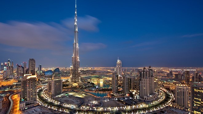 Tháp Burj Khalifa, hiện là công trình cao nhất thế giới ở Dubai. Ảnh: Gentside.com