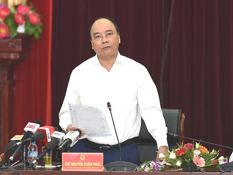 Thủ tướng Nguyễn Xuân Phúc làm việc với lãnh đạo tỉnh Lai Châu (ảnh: VGP)