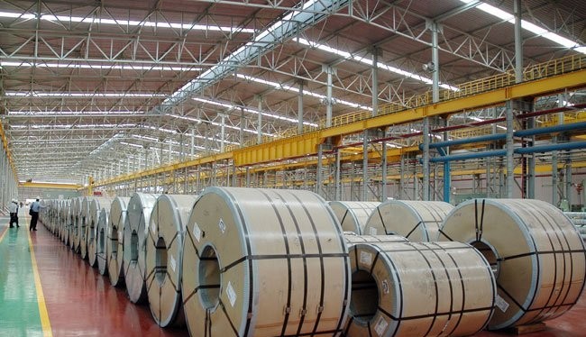 Một số cuộn thép không gỉ được sản xuất tại nhà máy Posco VST tại khu công nghiệp Nhơn Trạch 1, tỉnh Đồng Nai. Ảnh minh hoạ: Đình Dũng