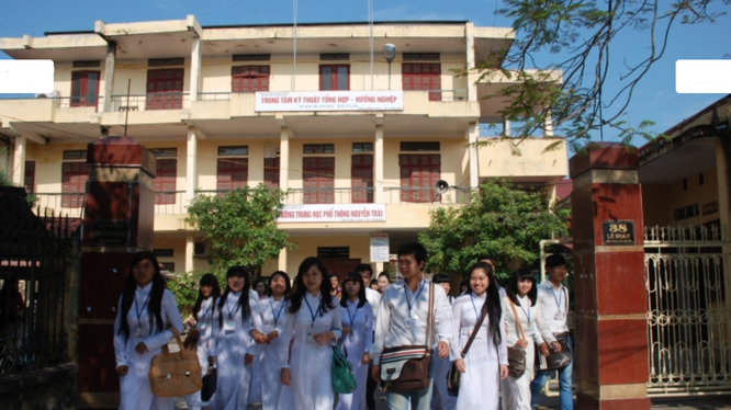 khu đất hiện tại của Trường THPT Nguyễn Trãi nằm ở vị trí đắc địa. (Ảnh: THPT Nguyễn Trãi)