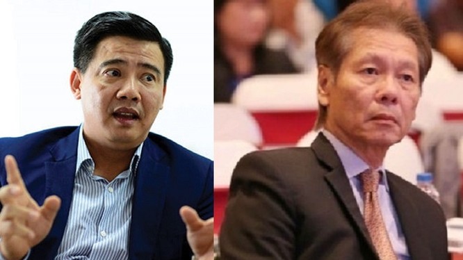 Chủ tịch Eximbank Lê Minh Quốc (phải) đã ủy quyền cho ông Ngô Thanh Tùng thực hiện các quyền và nghĩa vụ của Chủ tịch HĐQT.