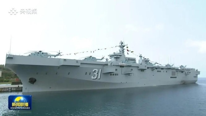 Tàu đổ bộ tấn công Type-075 (Hải Nam) - Ảnh chụp màn hình Naval News