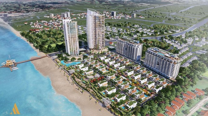Phối cảnh tổng thể dự án Aria Vũng Tàu - tên cũ: Blue Sapphire Resort (Nguồn: ariavungtau.com.vn)