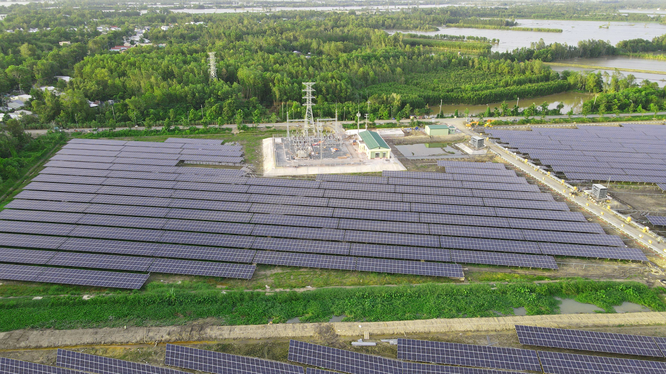 Dự án nhà máy điện mặt trời Hậu Giang (Nguồn: HID)