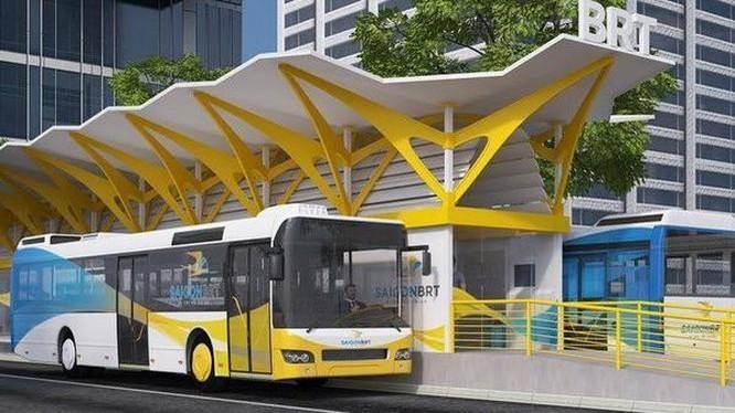 Phối cảnh mô hình tuyến xe buýt BRT số 1 tại TP.HCM