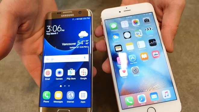 Video: Galaxy S7 edge so độ bền với iPhone 6S Plus