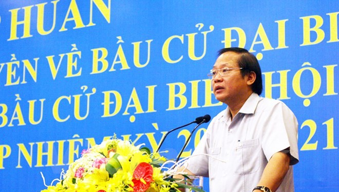 Bộ trưởng Bộ Thông tin và Truyền thông Trương Minh Tuấn phát biểu khai mạc lớp tập huấn