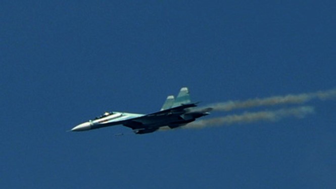 Tiêm kích Su-30MK2 đang bay huấn luyện