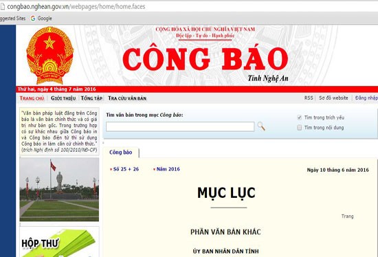 Theo kết quả kiểm tra của Bkav, hiện nay tại nhiều website thuộc Chính phủ (.gov.vn), trong đó có trang congbao.nghean.gov.vn có tồn tại các link ẩn.
