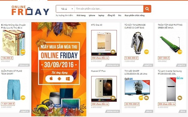 Hơn 68.200 sản phẩm khuyến mãi hấp dẫn đang được mở bán trên website OnlineFriday.vn.