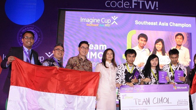 Đội CIMOL giành giải đặc biệt vòng chung kết cúp sáng tạo Microsoft Imagine Cup 2017 khu vực Đông Nam Á.