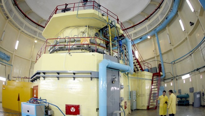 Lò phản ứng hạt nhân tại Viện nghiên cứu hạt nhân. (Ảnh: Quang Nhựt/TTXVN)