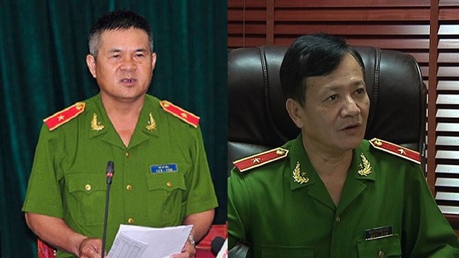 Thiếu tướng Hồ Sỹ Tiến và Thiếu tướng Nguyễn Anh Tuấn được biết đến với các thành tích phá án nhanh. Ảnh: Bộ Công an.