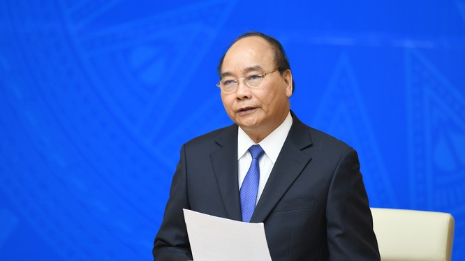 Thủ tướng Nguyễn Xuân Phúc phát biểu tại phiên họp - Ảnh: VGP