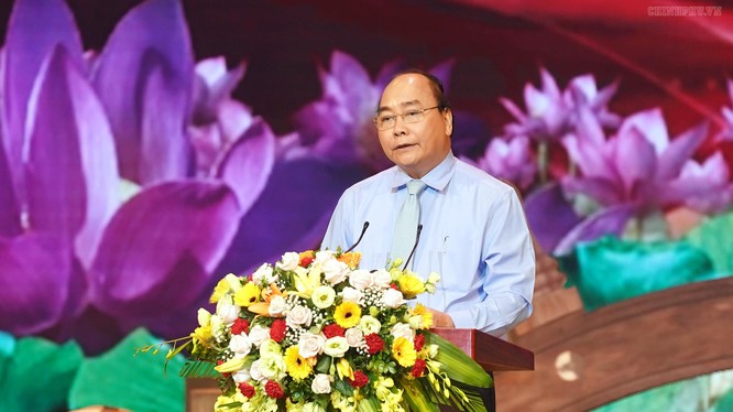 Thủ tướng Nguyễn Xuân Phúc phát biểu tại cuộc Giao lưu.