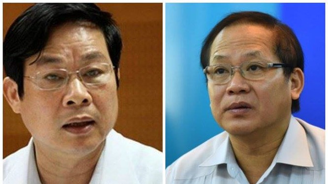 Hai cựu Bộ trưởng Bộ Thông tin và Truyền thông Nguyễn Bắc Son và Trương Minh Tuấn.