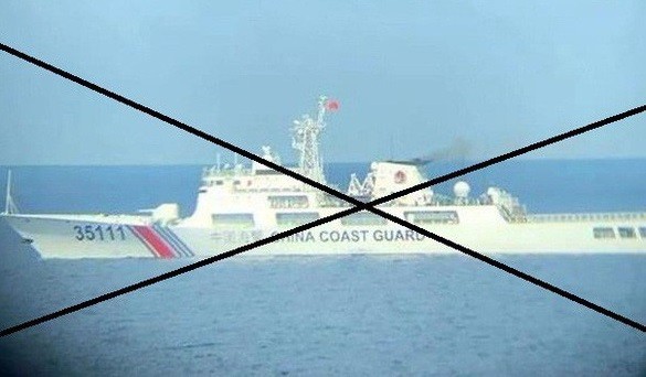 Một số nguồn tin cho rằng tàu hải cảnh 35111 của Trung Quốc hướng về vùng biển Việt Nam. Ảnh: Bộ Ngoại giao