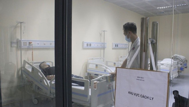 Nam bệnh nhân nhập Bệnh viện E (Hà Nội) được xác định chỉ nhiễm cúm thông thường. Ảnh: Bệnh viện E.