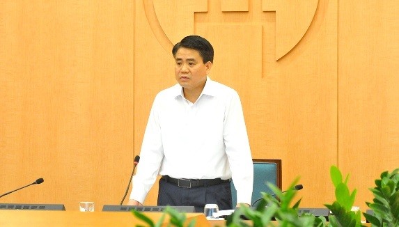 Chủ tịch UBND TP. Hà Nội Nguyễn Đức Chung đề nghị công bố hoạt động đi lại của các ca bệnh từ Công ty Trường Sinh. Ảnh: UBND TP. HN.