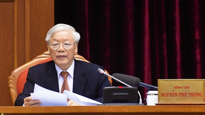Tổng Bí thư, Chủ tịch nước Nguyễn Phú Trọng chủ trì hội nghị. Ảnh: VPCP.