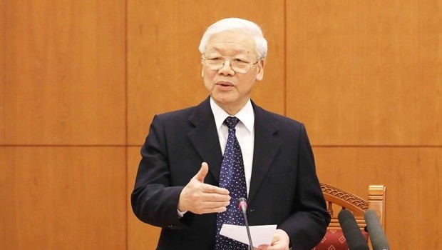 Tổng Bí thư, Chủ tịch nước Nguyễn Phú Trọng - Trưởng Tiểu ban văn kiện Đại hội XIII của Đảng.