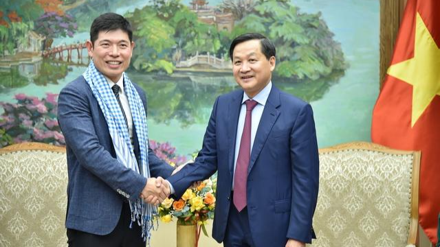 Phó Thủ tướng Lê Minh Khái tiếp ông Anthony Tan, Tổng Giám đốc kiêm đồng sáng lập Tập đoàn Grab toàn cầu. Ảnh VGP.
