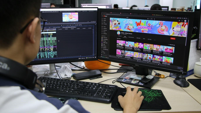 Hình ảnh và âm thanh của phim hoạt hình Wolfoo đều được sản xuất tại Studio của Sconnect.