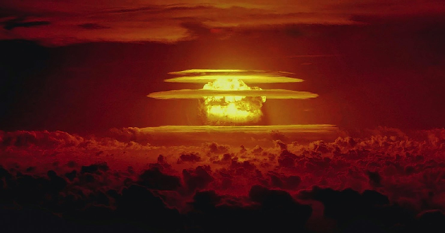 Đám mây hình nấm sinh ra từ vụ thử hạt nhân mạnh nhất của Mỹ Castle Bravo vào ngày 1/3/1954 (ảnh: NOAA)