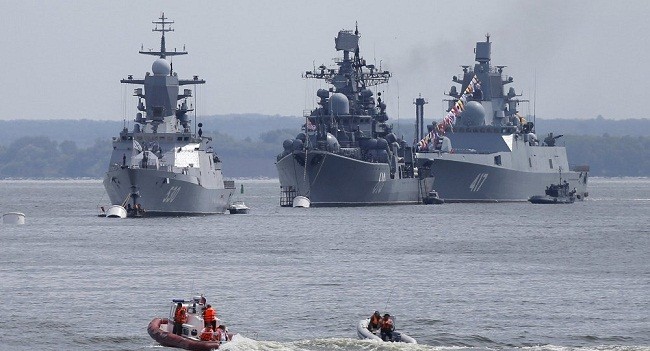 Hình ảnh tàu chiến của Hải quân Nga (ảnh: Sputnik)
