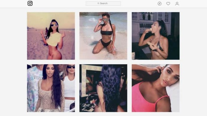 Ảnh chụp màn hình Instagram của Kim Kardashian West. Cô có thể kiếm 500.000 USD cho mỗi bức ảnh chia sẻ trên Instagram 