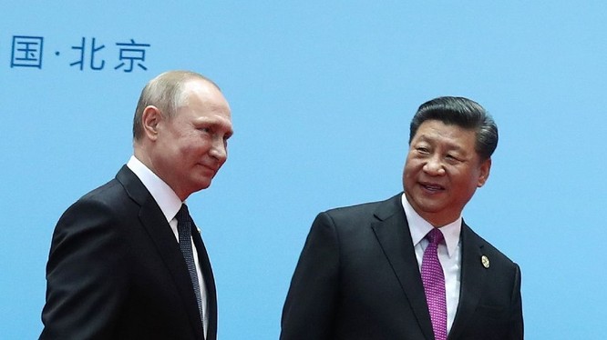 Tổng thống Putin và Chủ tịch Tập Cận Bình trong cuộc gặp tại Bắc Kinh hồi đầu năm nay (Ảnh: AFP)