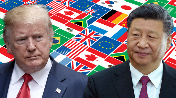 Cuộc gặp Trump-Tập bên lề Hội nghị thượng đỉnh G20 ở Osaka, Nhật Bản thu hút mọi ánh nhìn (Ảnh: Nikkei)