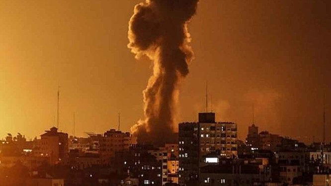 Một căn cứ của Phong trào Hamas trên Dải Gaza dính đòn không kích của Israel (Ảnh: Getty)