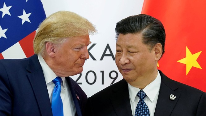 Tổng thống Mỹ Donald Trump và Chủ tịch Trung Quốc Tập Cận Bình tại Hội nghị thượng đỉnh G20 tổ chức tịa Osaka, Nhật Bản tháng 6 vừa qua (Ảnh: CNBC)