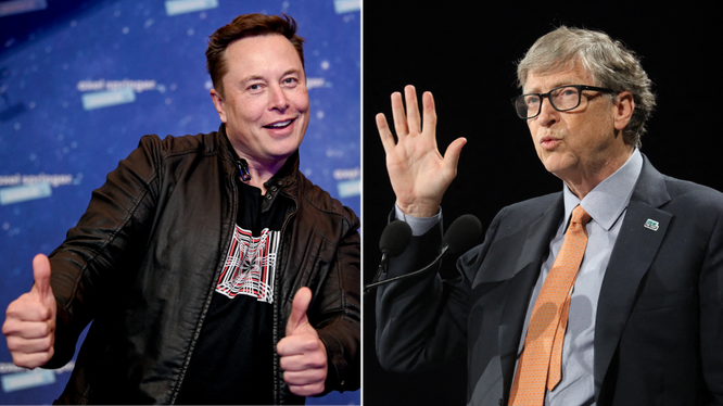 Elon Musk và Bill Gates đưa ra ý kiến trái chiều về Bitcoin (Ảnh: RT)