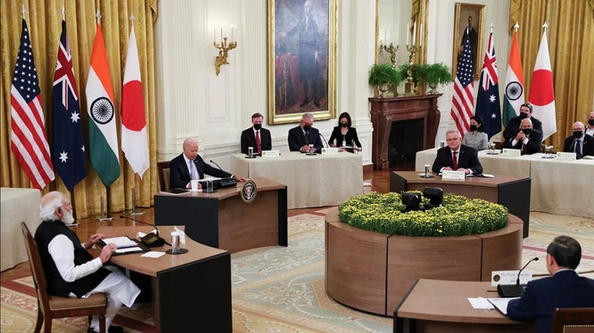 Hội nghị thượng đỉnh đầu tiên của nhóm Bộ Tứ được tổ chức tại Wahsington DC, Mỹ ngày 24/9 (Ảnh: Reuters)