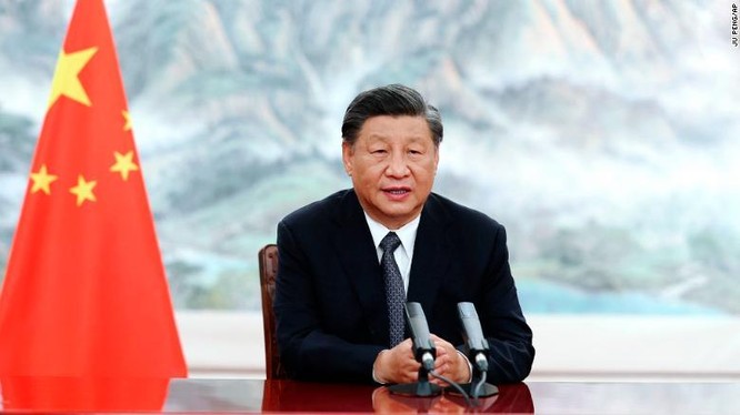 Chủ tịch Trung Quốc Tập Cận Bình có bài phát biểu trước hội nghị thượng đỉnh BRICS (Ảnh: CNN)