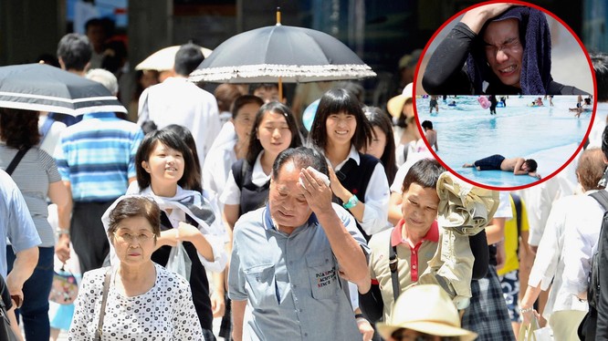 Nhật Bản gồng mình trong đợt nắng nóng cực đoan(Ảnh: Japan Times)