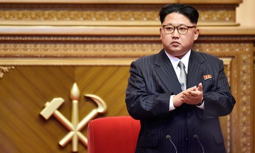 Ông Kim Jong-un trong đại hội đảng Lao động Triều Tiên hôm 9/5. Ảnh: Reuters