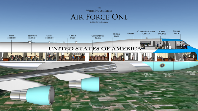 Chiếc Air Force One phục vụ Tổng thống Mỹ.